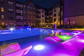 Night view of pool